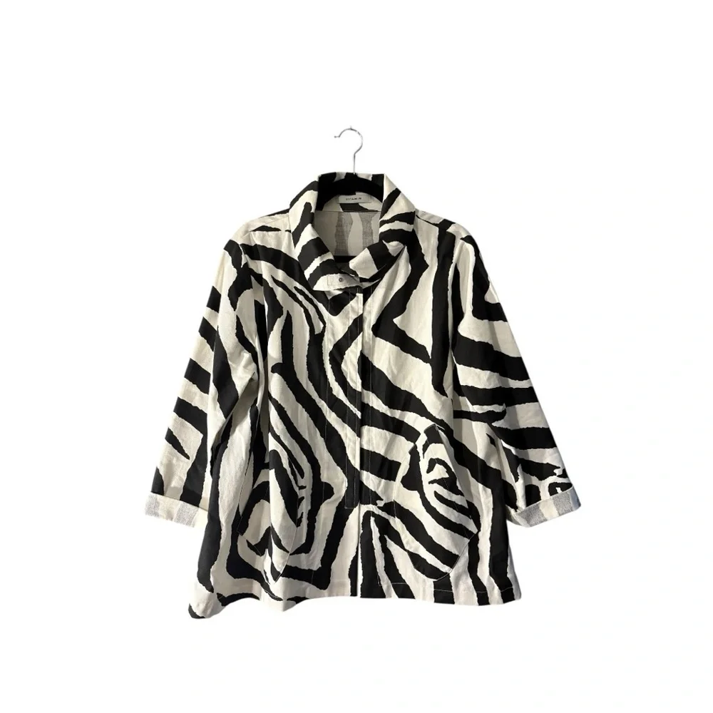 Vitamin Zebra Print Cotton Jacket